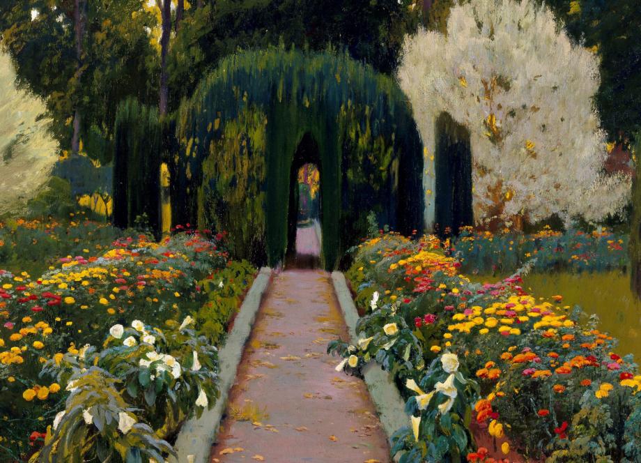 Santiago Rusi&ntilde;ol (1861&ndash;1931). Garden of Aranjuez. Glorieta II. 1907. Oil on canvas. Collection of the Museo Nacional Centro de Arte Reina Sof&iacute;a, Madrid. Publicity photo