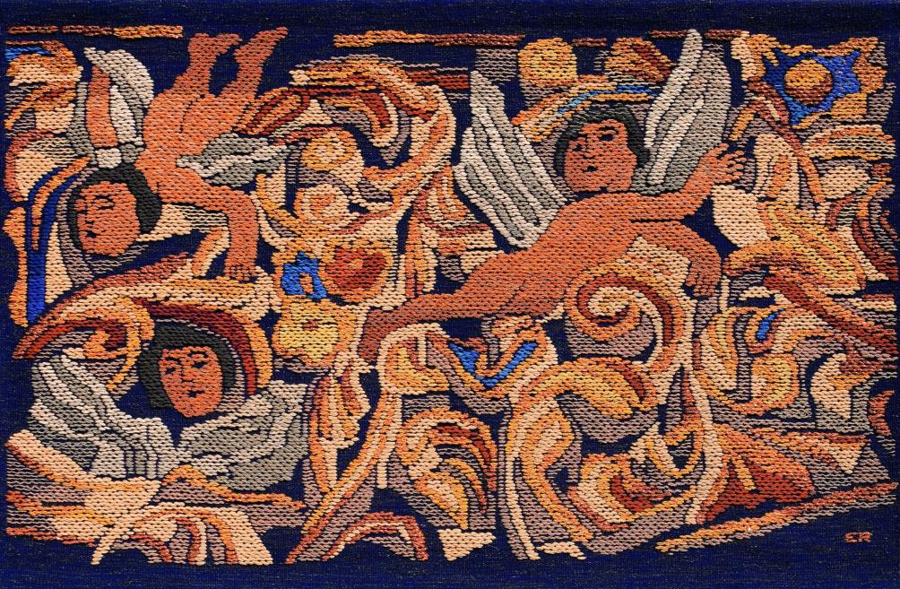 Egils Rozenbergs. Eņģeļi un maskas. 2007. Vilna, lins, kapars, jaukta tehnika. Autora īpa&scaron;ums. Publicitātes foto