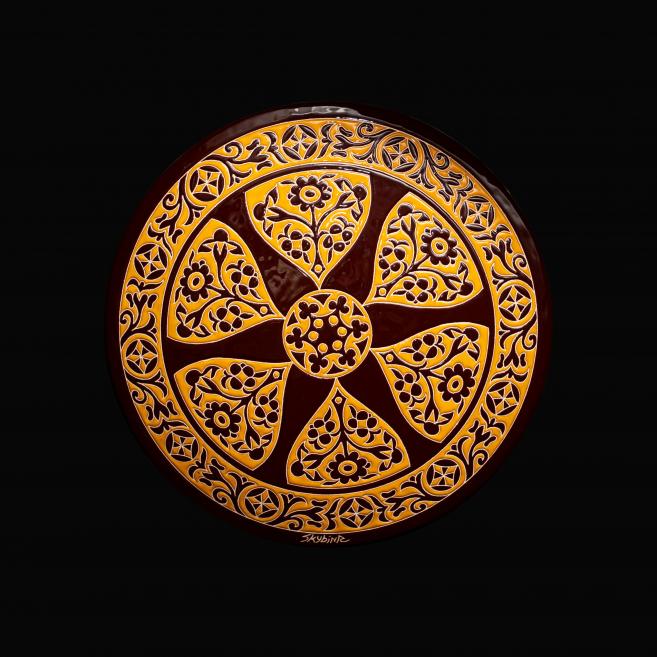 Rustem Skybin. Pomegranate. 2023. Clay,&nbsp;ceramics, glaze, enamel. Courtesy of the Artist. Publicity photo