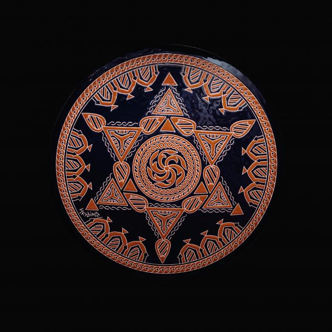 Rustem Skybin. Axe. 2023. Clay,&nbsp;ceramics, glaze, enamel. Courtesy of the Artist. Publicity photo