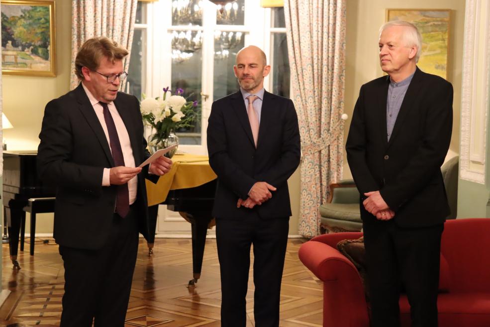 Award ceremony of the French National Order of Arts and Literature. Photo: Embassy of France in Latvia | Zane Briedīte