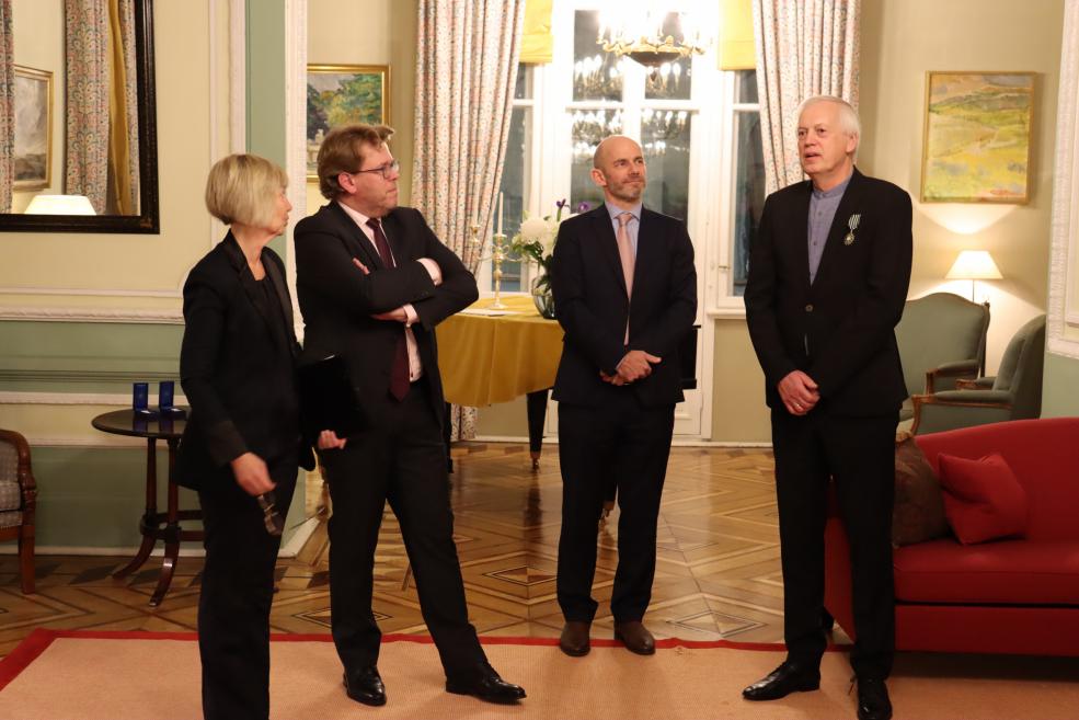 Award ceremony of the French National Order of Arts and Literature. Photo: Embassy of France in Latvia | Zane Briedīte