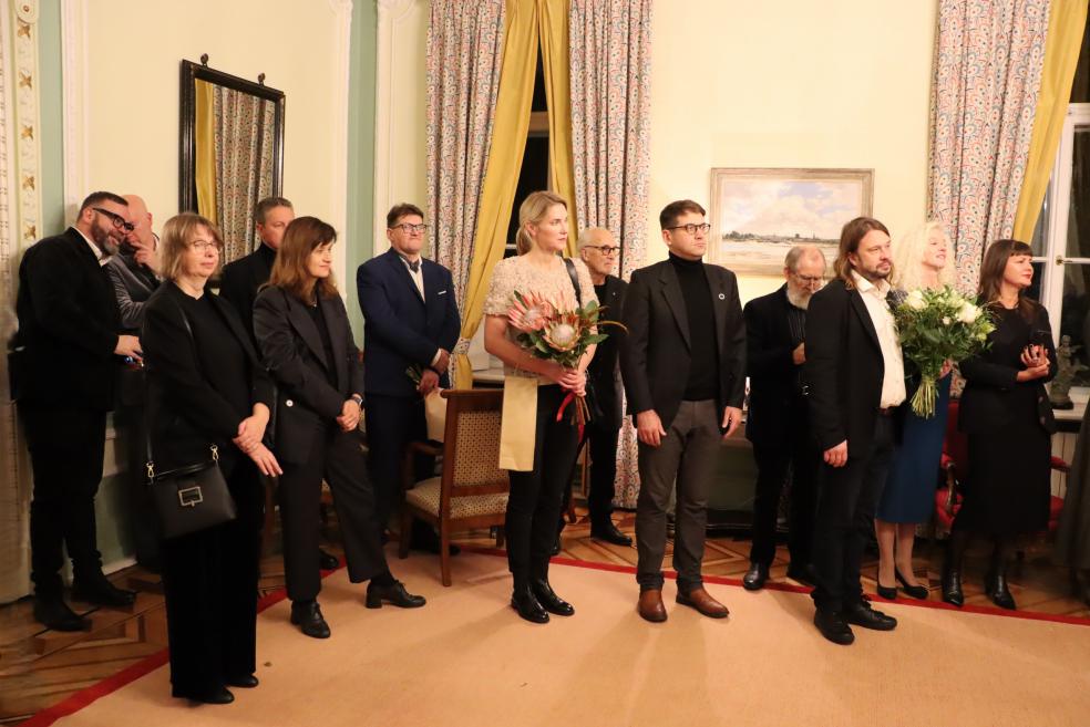 Francijas Nacionālā ordeņa mākslā un literatūrā apbalvojuma pasākums.&nbsp;Foto: Francijas vēstniecība Latvijā | Zane Briedīte