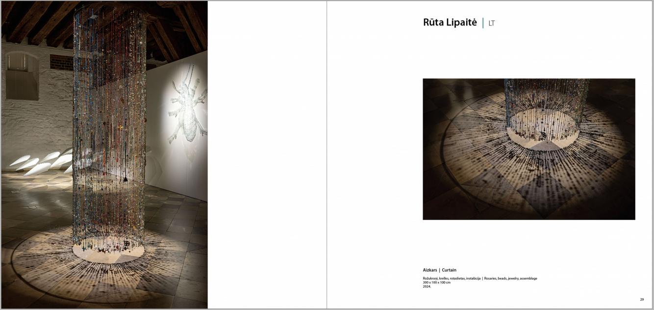 Baltijas mūsdienu stikla mākslas izstādes &ldquo;Slāņi&rdquo; kataloga atvērums. 2026. Dizains: Linda Lūse