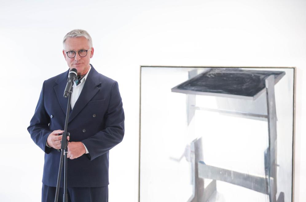 Izstādes "Raimonds Staprāns. Klusuma arhitektūra" atklā&scaron;ana. Foto: Evija Trifanova