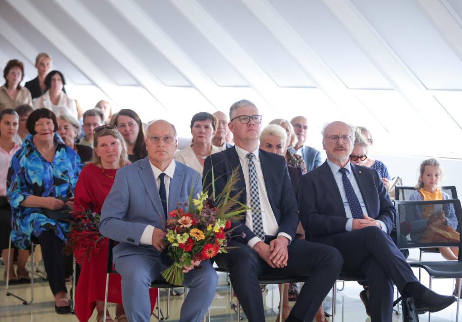 Izstādes "Raimonds Staprāns. Klusuma arhitektūra" atklā&scaron;ana. Foto: Evija Trifanova