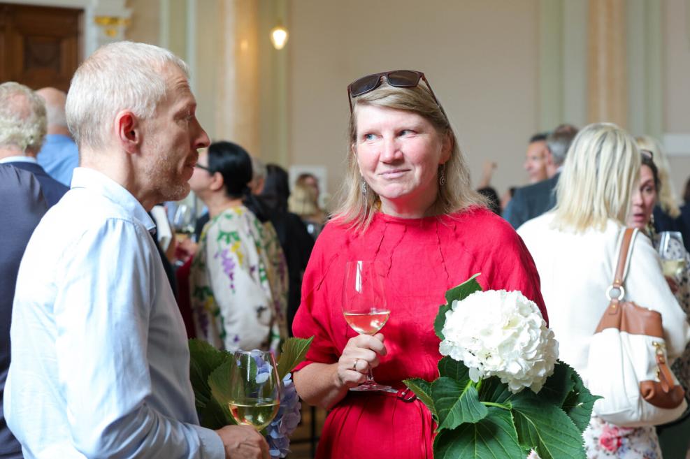 Izstādes "Raimonds Staprāns. Klusuma arhitektūra" atklā&scaron;ana. Foto: Evija Trifanova