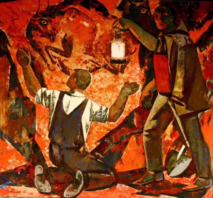 Ojārs Ābols. Discovery. 1967. Oil on canvas. LNMA collection&nbsp;&nbsp;