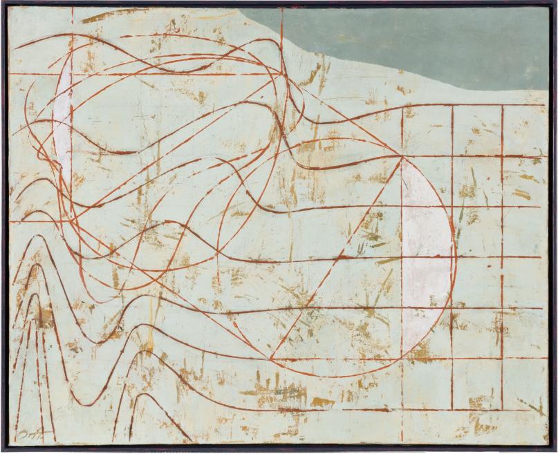 Ojārs Ābols. Calculation of Nuclear Destruction. 1976. Canvas, oil. LNMA collection. Photo: Normunds Brasliņ&scaron;
