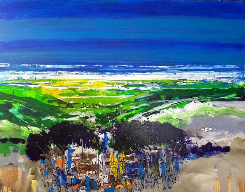 Alaybey Karoğlu. Variation on Site Area. 2025. Acrylic on canvas