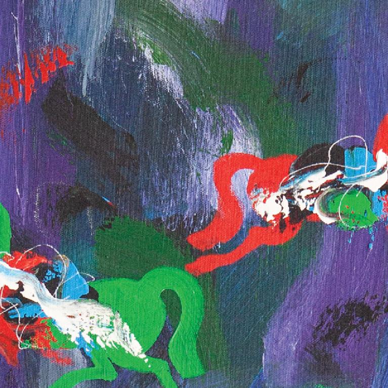 Fevzi Karako&ccedil;. Phase of Transformation. 2023. Acrylic on canvas. Fragment