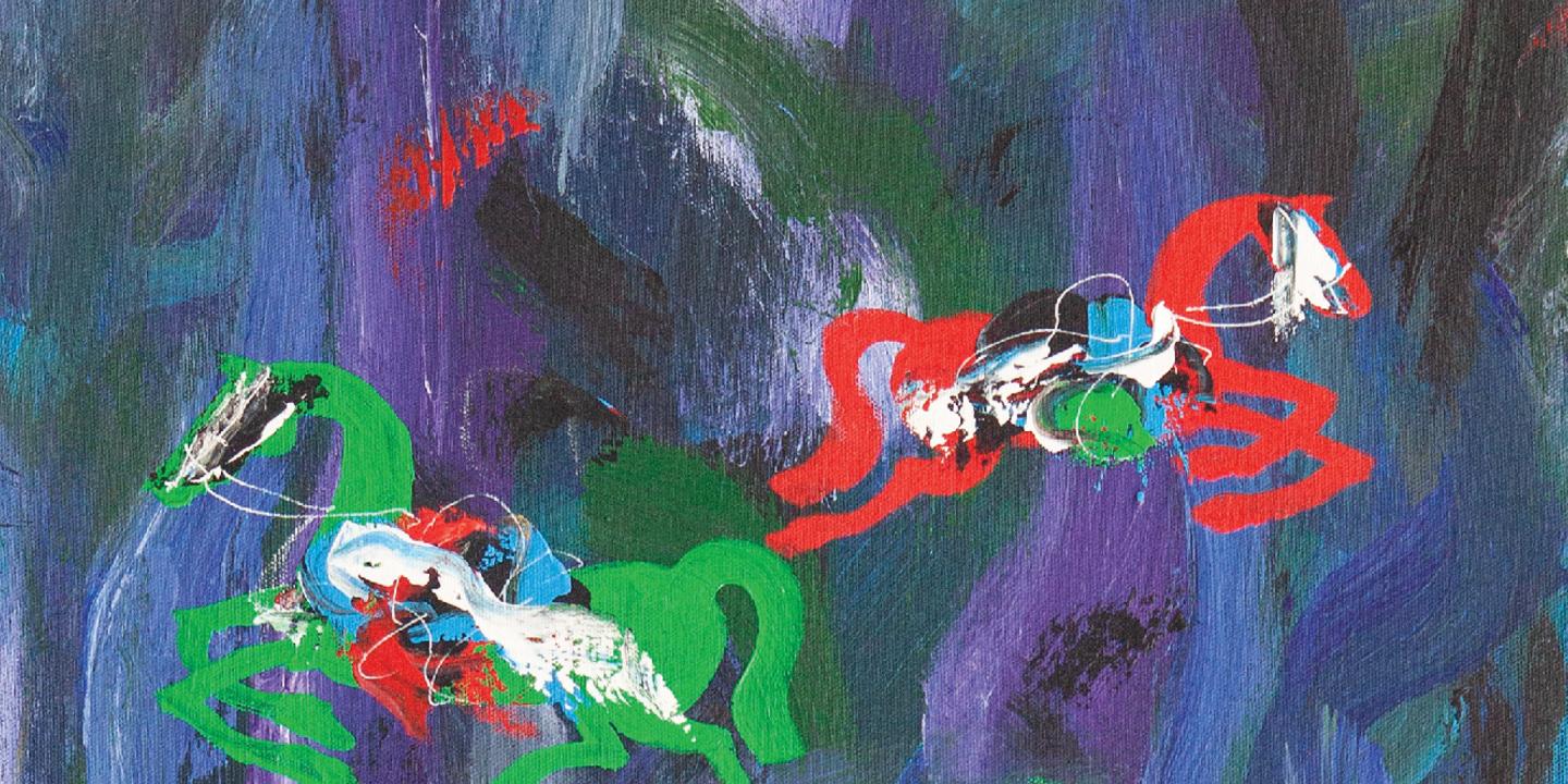 Fevzi Karako&ccedil;. Phase of Transformation. 2023. Acrylic on canvas. Fragment