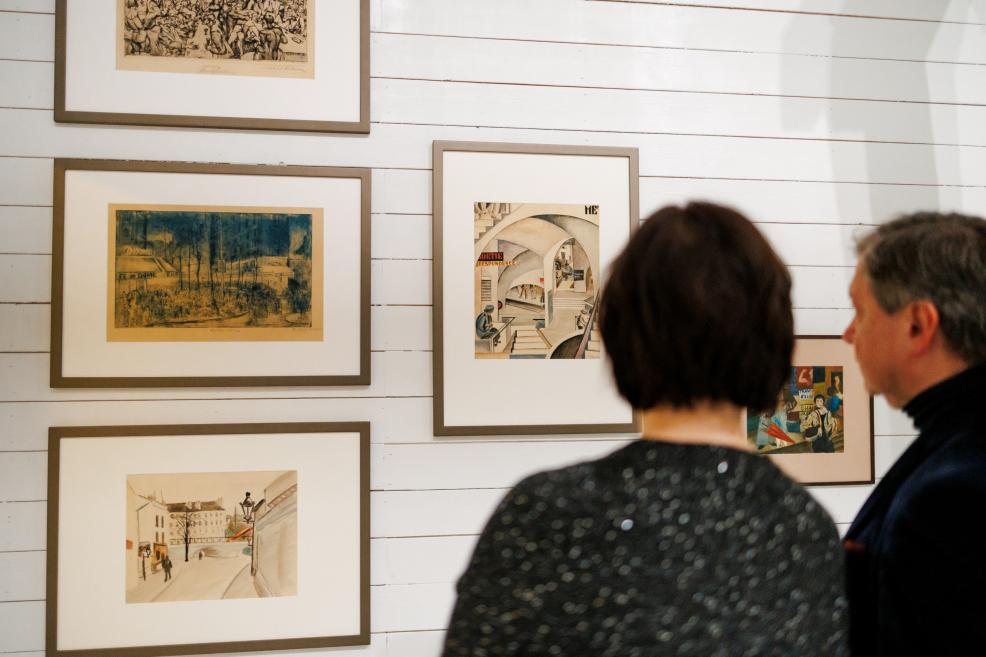 View from the exhibition Wandering the Streets: Urban Visions of Latvian Modernists. Photo: Kaspars Teilāns