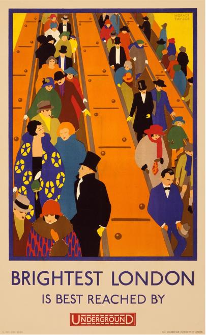 Horace Tayler. Plakāts Ko&scaron;āko Londonu sasniedz ar metro. 1924