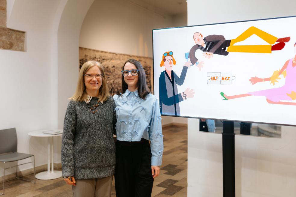 Nodarbības &ldquo;Darbnīca &ldquo;Baltars&rdquo; un mūsdienu dizains&rdquo; izglītojo&scaron;s magnētiskais &scaron;ķīvis. 2025. Dizains: Aigars Vanags. Foto: Kristiāna Zelča