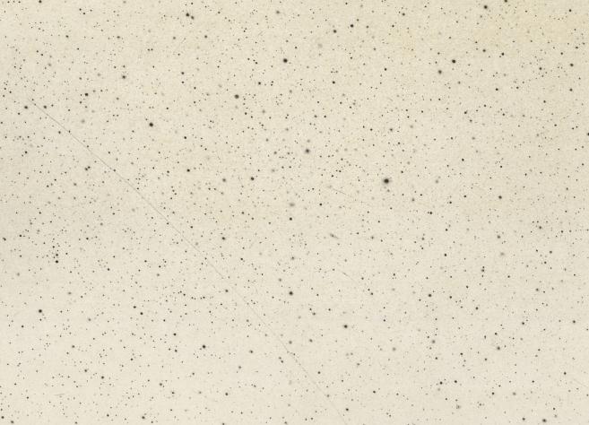 A light cream-colored background with a fine, uneven scatter of dark speckles, resembling a starry sky or a dusty surface.
