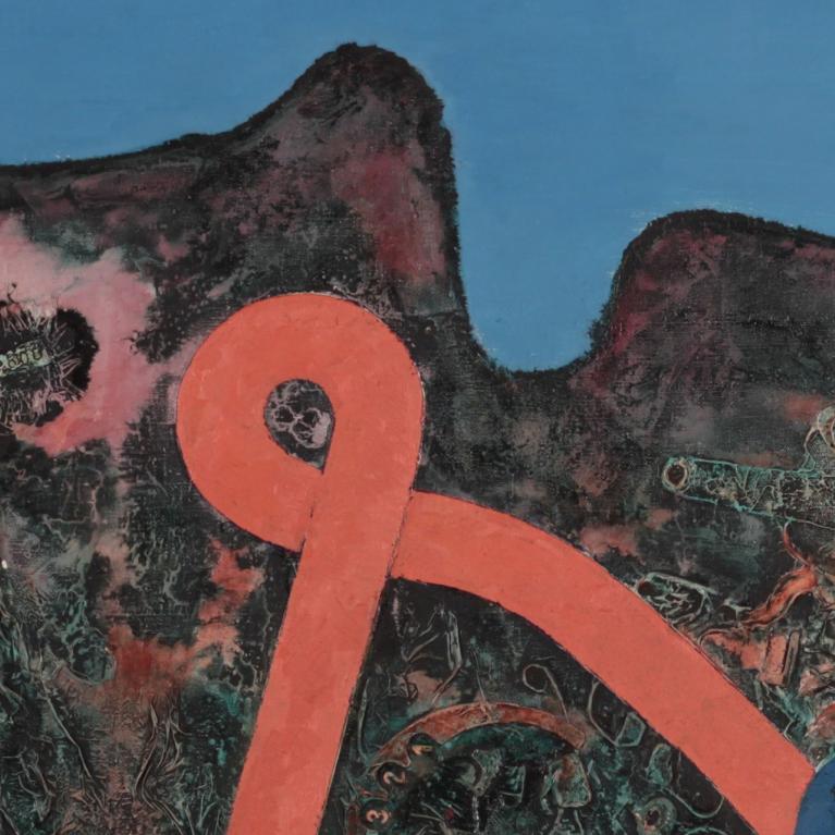 Ojārs Ābols. Karš beidzies. 1975. Audekls, eļļa, jaukta tehnika. Latvijas Mākslinieku savienības muzeja kolekcija. Publicitātes foto