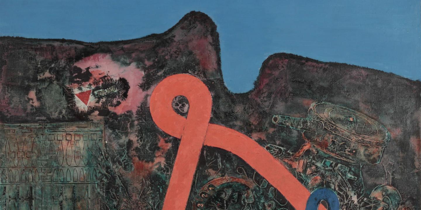 Ojārs Ābols. Karš beidzies. 1975. Audekls, eļļa, jaukta tehnika. Latvijas Mākslinieku savienības muzeja kolekcija. Publicitātes foto