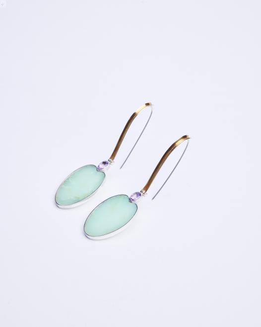 Turquoise earrings.