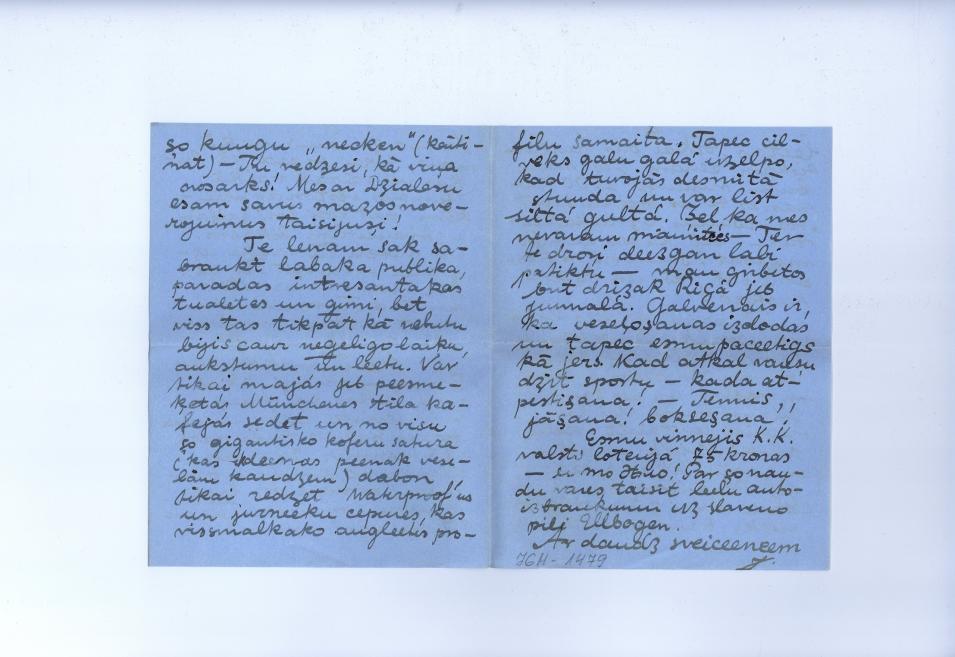 Jāzeps Grosvalds. Letter to Oļģerds Grosvalds. 16.05.1914. Manuscript on paper. LNMA collection
