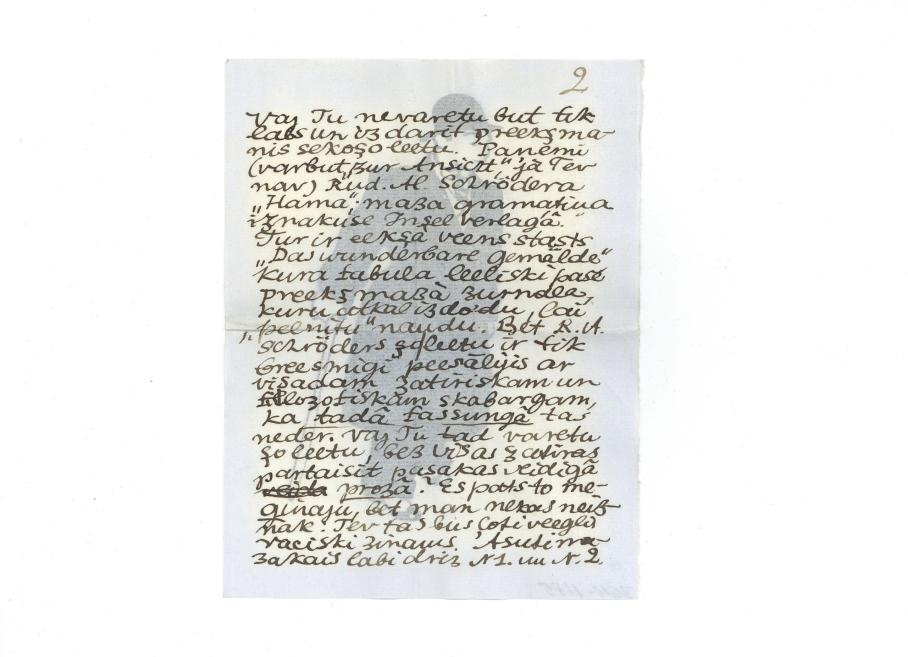Jāzeps Grosvalds. Vēstule Oļģerdam Grosvaldam. 06.02.1909. Papīrs, rokraksts. LNMM kolekcija