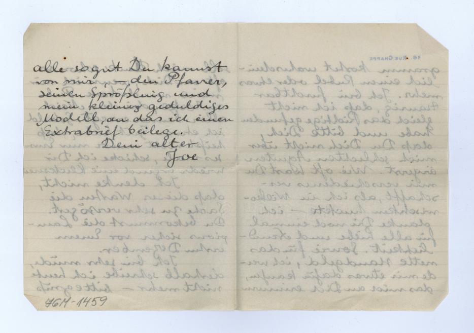 Jāzeps Grosvalds. Vēstule Mērijai Grīnbergai. 03.12.1913. Papīrs, rokraksts. LNMM kolekcija