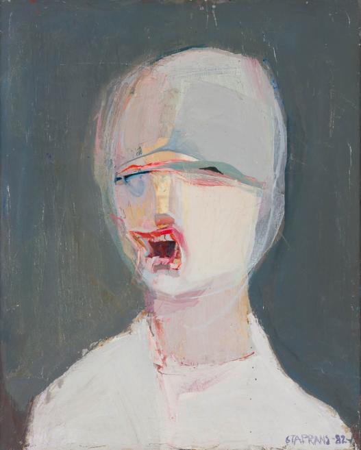 Raimonds Staprans. Gray Pain. 1982. Oil on canvas, 51 x 41 cm. Family collection