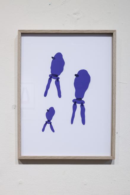 Maija Kur&scaron;eva. Sekotāji. 2025. Papīra griezuma un akrila kolāža. LNMM kolekcija. Foto: Ansis Starks