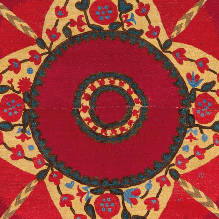 The artwork is made of threads.