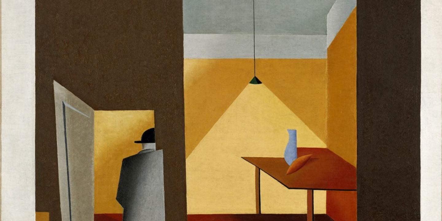 Niklāvs Strunke. Man Entering a Room. 1927. Oil on canvas. LNMA collection. Photo: Normunds Brasliņ&scaron;