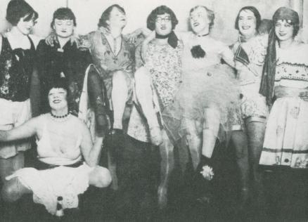 A group of women in festive costumes