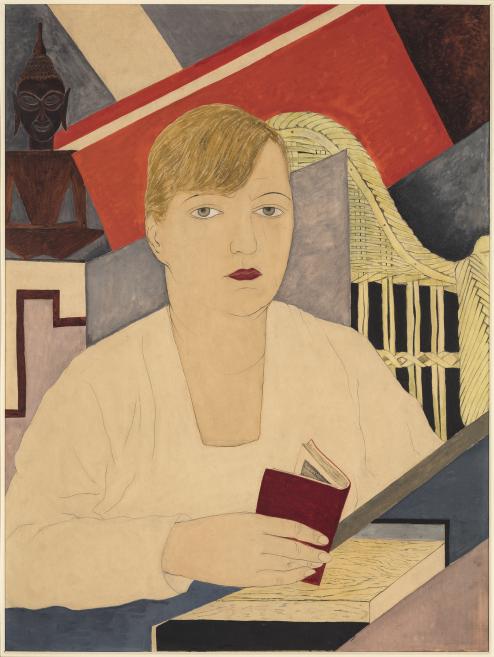 Aleksandra Beļcova. Austras Ozoliņas-Krauzes portrets. 1927. Papīrs, akvarelis. LNMM kolekcija