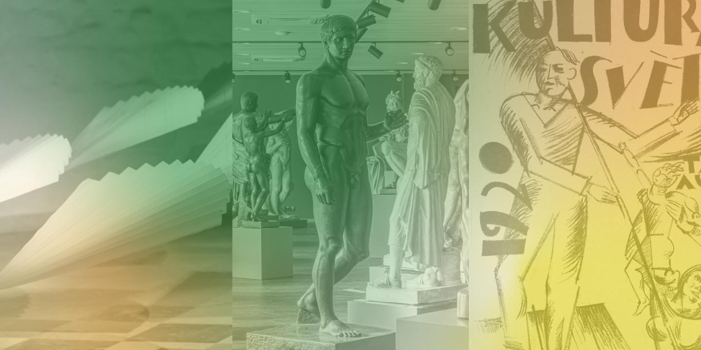 Reklāmas plakāts akcijai &ldquo;Muzeju nakts 2025&rdquo; mākslas muzejos. Dizains: Anna Ceipe