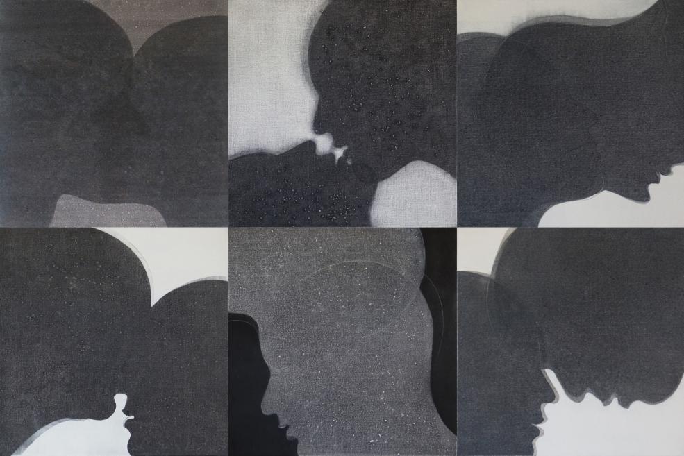 Zoja Frolova. Mīlas musturis. Fragments. 2023&ndash;2024. Lins, eļļa. Darbs izstādē eksponēts, pateicoties māksliniecei. Publicitātes foto