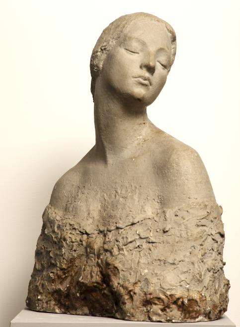 Teodors Zaļkalns.&nbsp;Ludmila Jakubovska. 1913.&nbsp;Ģipsis, lējums.&nbsp;LNMM kolekcija