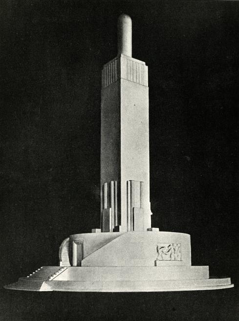 Nezināms autors.&nbsp;Teodora Zaļkalna veidotais Brīvības pieminekļa mets. 1930. g. vidus. Fotopapīrs.&nbsp;LNMM kolekcija