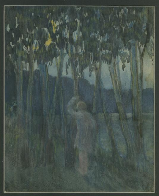 Gustavs &Scaron;ķilters.&nbsp;Ilgas.&nbsp;1918. Papīrs, akvarelis, pastelis.&nbsp;LNMM kolekcija