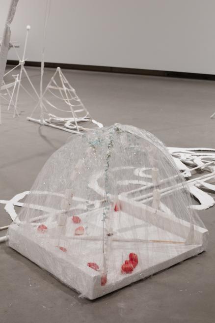 Works by Elza Sīle at the Purvītis Prize 2025 exhibition.