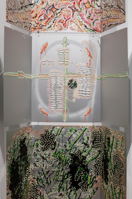 Works by Elza Sīle at the Purvītis Prize 2025 exhibition.