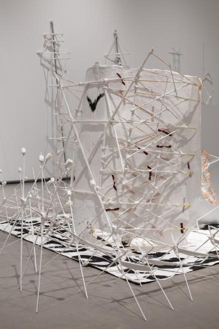 Works by Elza Sīle at the Purvītis Prize 2025 exhibition.