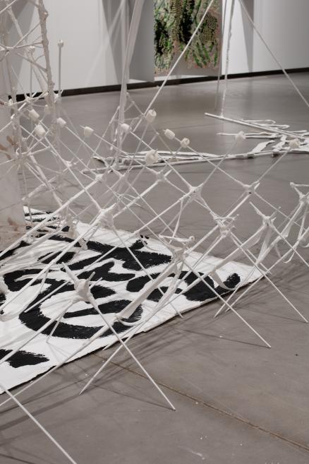 Works by Elza Sīle at the Purvītis Prize 2025 exhibition.