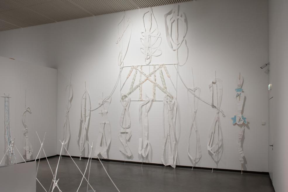 Works by Elza Sīle at the Purvītis Prize 2025 exhibition.