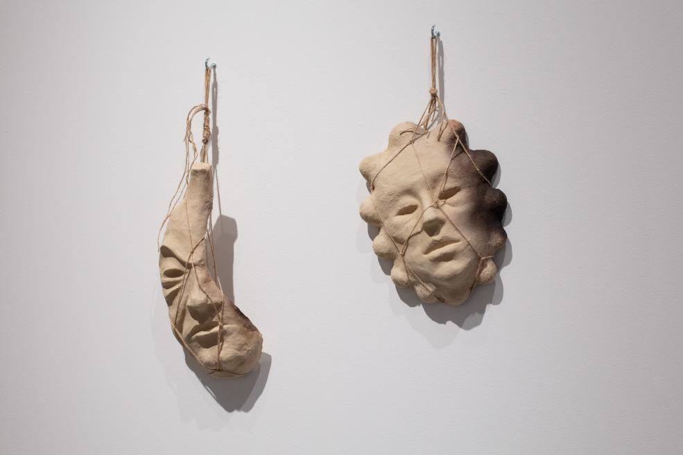 Works by Ieva Kraule-Kūna at the Purvītis Prize 2025 exhibition.