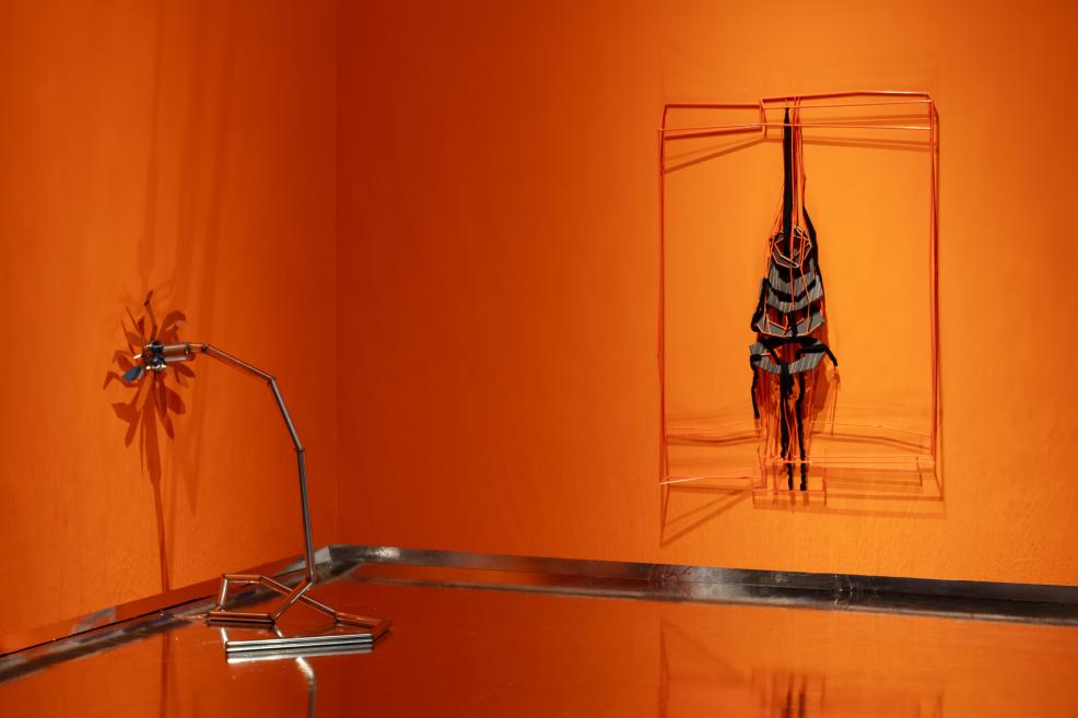 Works by Indriķis Ģelžs at the Purvītis Prize 2025 exhibition.