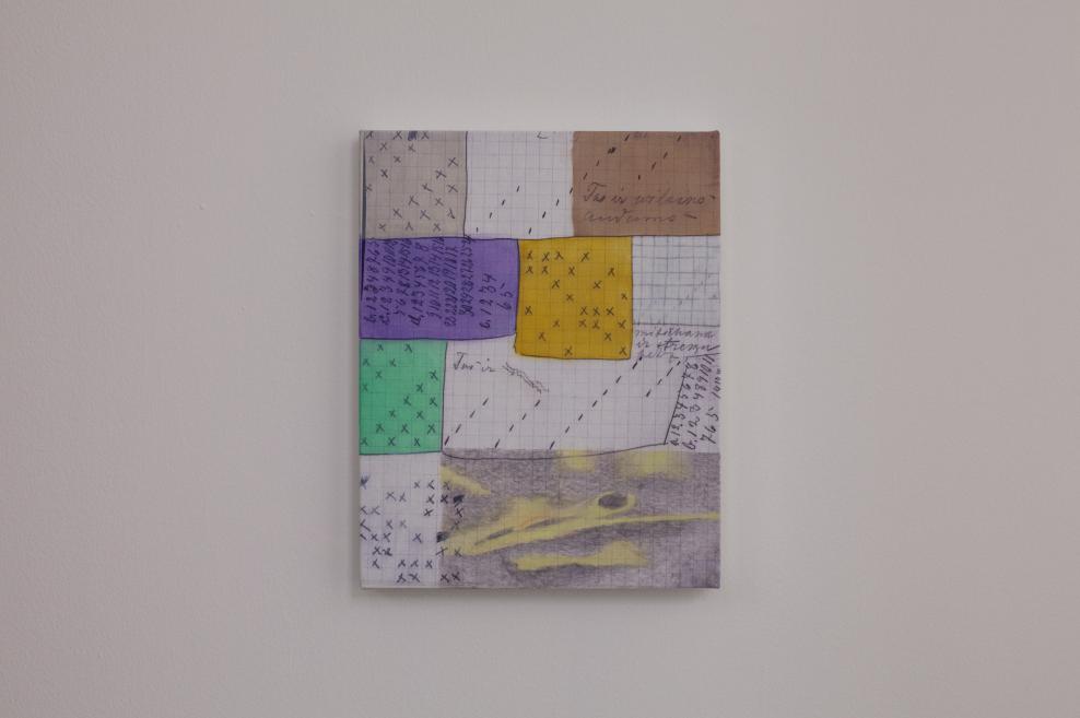 Works by Inga Meldere and Luīze Nežberte at the Purvītis Prize 2025 exhibition.