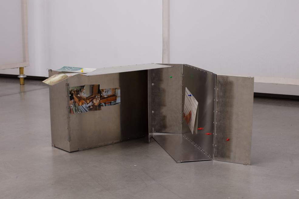 Works by Inga Meldere and Luīze Nežberte at the Purvītis Prize 2025 exhibition.
