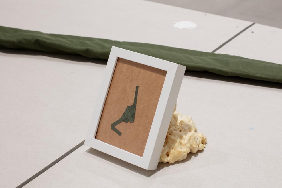 Krišis Salmanis&#039; works at the Purvītis Prize 2025 exhibition.