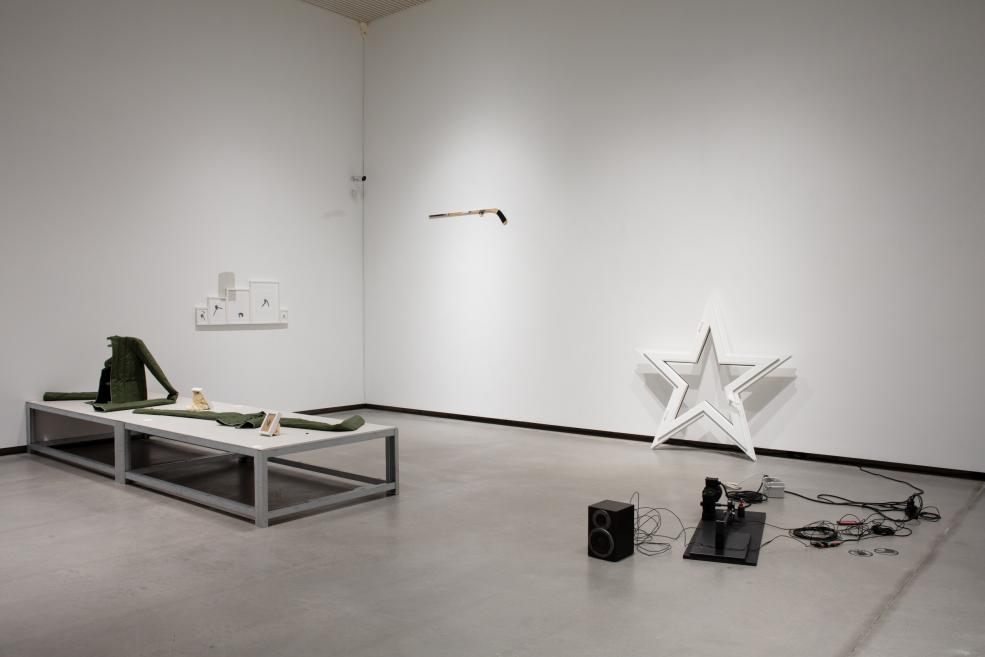 Krišis Salmanis&#039; works at the Purvītis Prize 2025 exhibition.