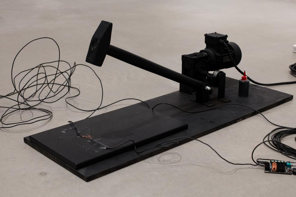 Krišis Salmanis&#039; works at the Purvītis Prize 2025 exhibition.
