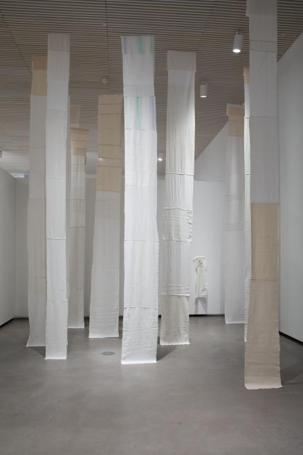 Works by Luīze Rukšāne at the Purvītis Prize 2025 exhibition.